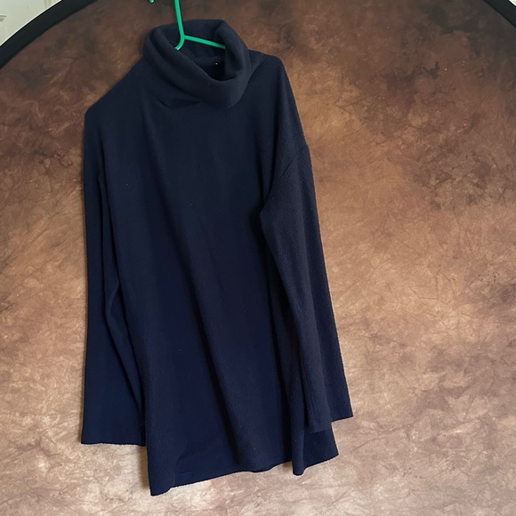 Reformation Deep Blue Long Tunic Turtleneck Sweater - Picture 1 of 4